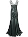 PrettyGuide Women 's 1920s Green Sequin Gatsby Maxi Long Evening Prom Dress