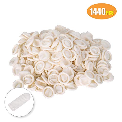 ADrivWell 1440pcs Anti-Static Finger Cots Rubber Fingertips General Purpose Disposable Latex Powder Free Protective Finger Gloves for Electronic Repair,Nail Art,Crafting Industrial 4 Mil Thick