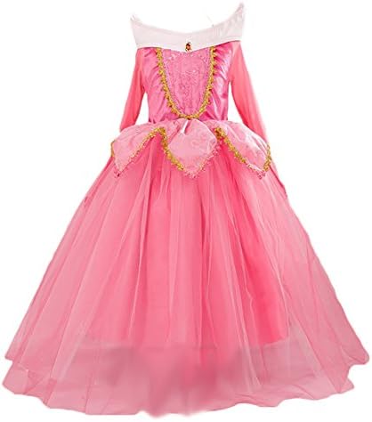 BaiXia Mädchen Cosplay Kostüm Kinder Geburtstags Feier Prinzessin Kleid Heiß Rosa 6