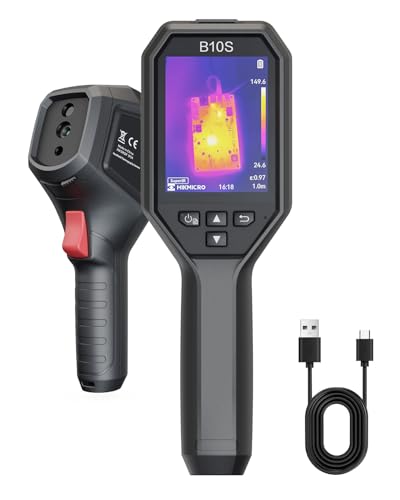 HIKMICRO B10S Wärmebildkamera IR Auflösung 256 x 192, eingebauten 2MP Kamera, Wärmebildkamera für Gebäudeinspektion, 25 Hz Bildwiederholfrequenz, 640 × 480 Aufl