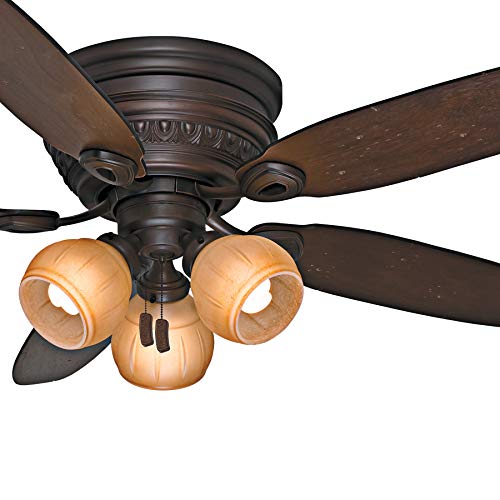 Casablanca Fan 54 inch Low Profile Brushed Cocoa Indoor Ceiling Fan w/Light Kit (Certified Refurbished) (Brushed Cocoa)