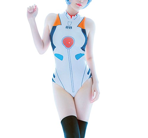 Nuoqi Anime Cosplay EVA Ayanami Rei White Swimwear One-Piece Suits Costumes