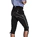 Gaudi-leathers Men's German Trachten Lederhosen Trousers long, Costumes for Bavarian Oktoberfest, Carnival or Halloween, in Black