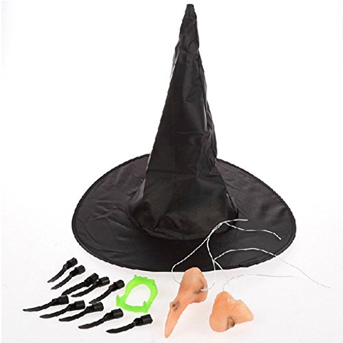 Miaomiaogo Halloween Witch 5 piece Halloween Costume Party Props Cosplay Decoration Props for Stage Show Masquerade Etc