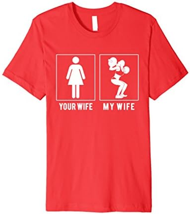 Men's WEIGHT LIFTING WIFE T-SHIRT XL Red
