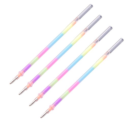 image for Buolo-Stationery Rainbow Gel Highlighters Markers Clear View Ink Ballp