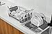 KINGRACK Aluminum Dish Rack with Expandable Over The Sink, in Sink Dish Drying Rack and Drain Broad, Removable Cutlery Holder, Anti-Scratch Cup Holder (112040)