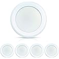 ECOELER 6" Dimmable LED Disk Light, 16.5W 1000Lm 3000K Warm White, Low Profile Flush Mount Recessed Retrofit Ceiling Lights Fixture for Home Improved, ETL Listed, 4 Pack