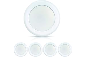 ECOELER 6 Inch LED Low Profile Surface Mount Disk Light, Aluminum Trim Light Fixture, 16.5W, 5000K Daylight, 1000Lm, Suitable for 3.5" & 4" J-Box or 5/6" Recessed Can, ETL & FCC Listed