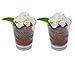 LSR LORESO 48pcs Mini Dessert Cups 2 oz - Round Clear Plastic Cups for Serving Desserts, Sampling & Tasting - Reusable 48CT