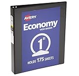 Avery Economy View 3 Ring Binder, 1" Round Rings, 1