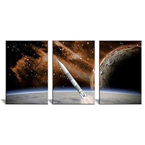 NWT Canvas Wall Art Deep Space Universe Painting...