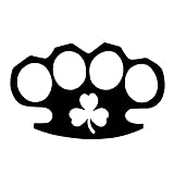 Generic Brass Knuckles Sticker, Black