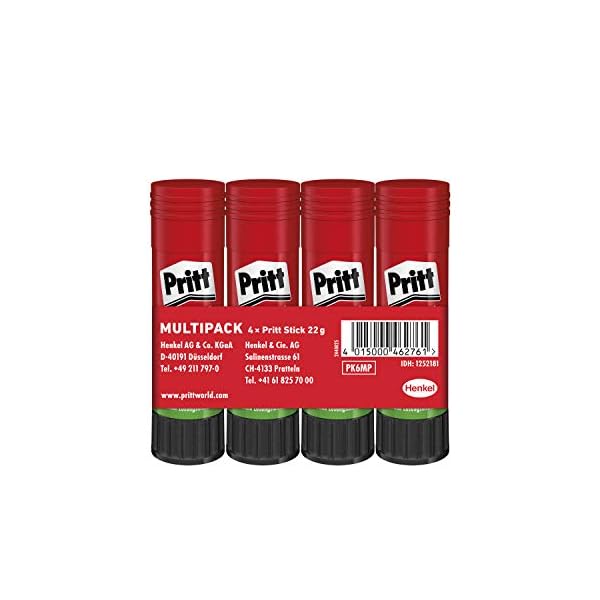 Pritt Klebestifte 5er Pack – Lösemittelfrei, Je Ca. 40 G, Für Papier, Pappe, Fotos, Schulbedarf