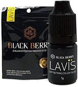 MEEPLUS KOREA Black Berry Soft &amp; Strong Eyelash Glue for Eyelash Extension- Lavis Glue 5g