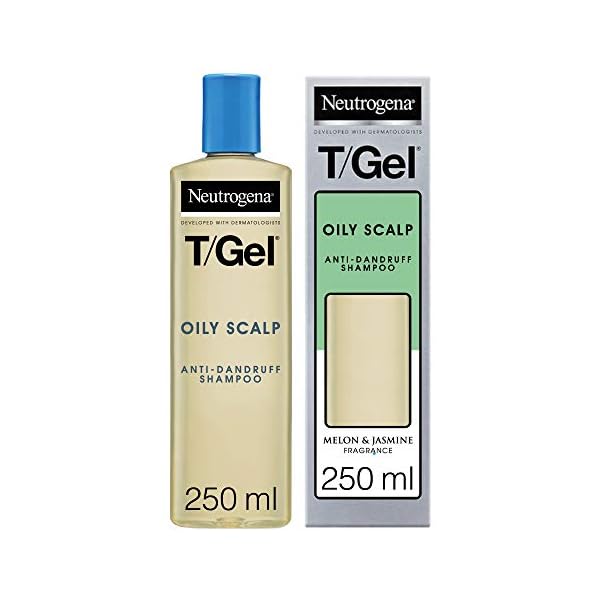 Neutrogena T/Gel Anti-Dandruff Shampoo for Oily Scalp, Fresh Jasmine, 250 ml
