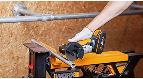 WX801 Mini Amoladora 20V 2Ah 76mm 19500rpm, Discos Incluidos para Metal, Plástico y Mampostería, con Batería, Cargador y Maletín