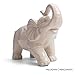 Milltown Merchants™ Elephant Figurine - Ceramic Elephant - Elephant Decor - White Ceramic Elephant Statue (Large - 9