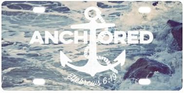 Christian Bible Verse We Have This Hope As an Anchor for the Soul Hebrew 6:19 Novelty License Plate Decorative Front Plate 6" X 12"