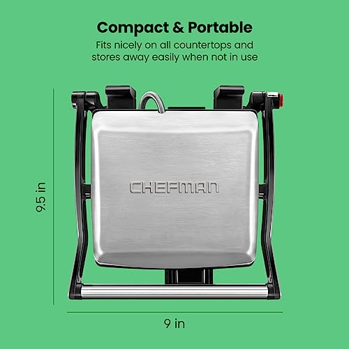 Chefman Panini Press Grill and Gourmet Sandwich Maker NonStick Coated