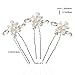 Unicra Wedding Pearl Hair Pins Hair Set Jewelry Decorative Bridal Hair Accessories for Brides and Bridesmaids Pack of 3 Silver