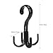 TINKSKY Belt Hanger Scarf Tie Rack Holder Hook for Closet Organizer 360 Degree Rotating (Black(A))