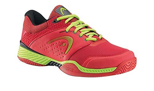 red and yellow tennis shoes