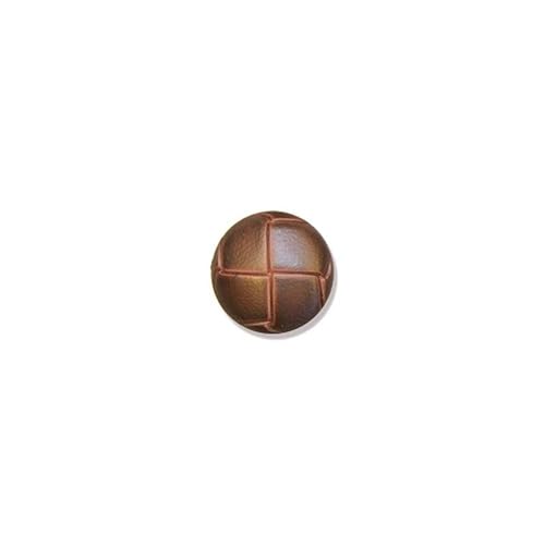 5 Real Leather Football Effect Tan Brown Sheepskin Coat Jacket Buttons