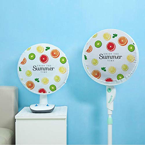 GUAngqi Round Electric Fan Dustproof Cover, Damp-Proof Cover for Pedestal Fan, Floor Fan, Table Fan, Wall Fan Decoration,Fruit Slice