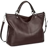 Kattee Women's Soft Leather Tote Bag, Top Satchel Purses and Handbags