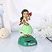 Amosfun Dashboard Hula Girl Bobble Head Solar Powered Hawaiian Hula Shaking Head Dancing Toy Figure Doll for car Interior Decorations Ornament (Green)