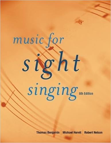 Music For Sight Singing Benjamin Thomas E Horvit Michael Nelson Robert S 9780495505006 Books