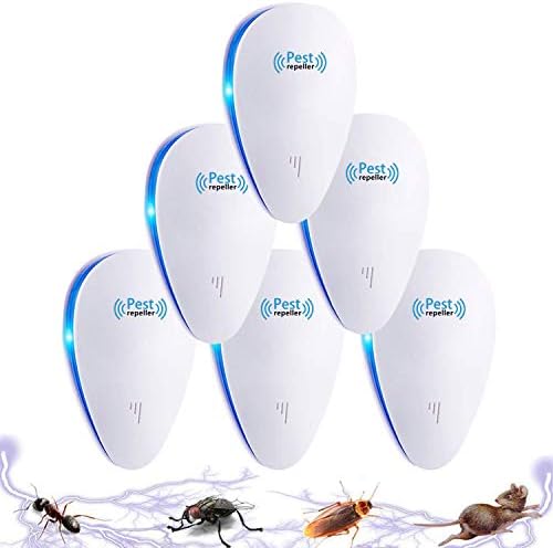 Tomu Ultrasonic Pest Repeller for Bugs and Insects, Mice Repellent to Repel and Prevent Mouse, Ant, Mosquito, Spider, Rodent, Roach,Child and Pets Safe Control (6 Colorful) (6 Write Pack)