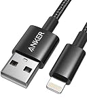 Anker 6ft Premium Nylon Lightning Cable, Apple MFi Certified for iPhone Chargers, iPhone Xs/XS Max/XR/X / 8/8 Plus / 7/7 Plus / 6/6 Plus / 5s, iPad Pro Air 2, and More(Black)