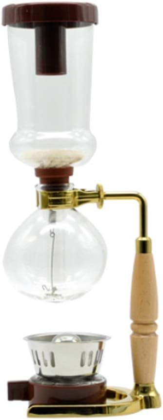 ZFFSC Coffee Maker Siphon Coffee Maker Household Manual Coffee Maker Appliances Siphon Brewing Coffee Vacuum Coffee Makers (Color : Beige, Size : 36x15cm)