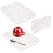 mDesign Adjustable Kitchen Sink Dish Drying Mat/Grid - Soft Plastic Sink Protector, Cushions Sinks, Dishes - Quick Draining Pebble Design - Includes 1 Saddle, 2 Large Mats - Set of 3 - Clear