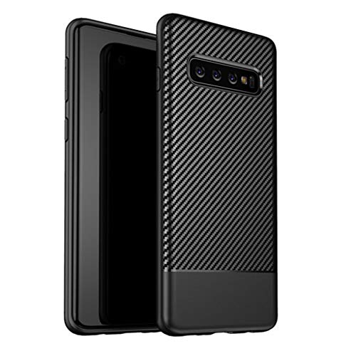 LyweyCarbon Fiber Waterproof TPU Soft Rubber Case CoverFor Samsung Galaxy S10 6.1Inch