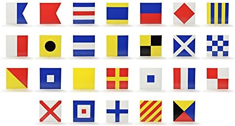 Signal Flag Stuff - Letter W Whiskey Boat Decal, 3 Inch Square, Single Sticker, Navy, Coast Guard, Sailing