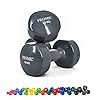PROMIC Solid Hand Gewichte Deluxe Vinyl Hanteln mit einem rutschfesten Griff für Fitness Übung, Grau, 2 x 10 kg