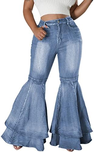 Amazon.com: EZAPINE Women Bell Bottom Jeans High Waist Stretch