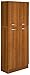 South Shore, Morgan Cherry 4-Door Storage Pantry with Adjustable Shelves