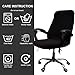 Unimore Computer Chair Cover Stretchable Office Chair Cover with Zippers and Tie Ropes for Rotating Boss Chair Medium Size, Chair not Included (Black)
