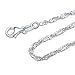 925 Sterling Silver 2 MM Singapore Chain Italian Necklace Lightweight Strong Lobster Claw Clasp 20 Inch