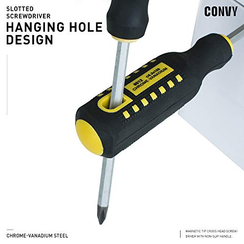 Convy GJ-0127 Phillips Screwdriver Magnetic Tip Cross Head Screwdriver with Non-Slip Rubber Handle