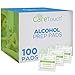 Care Touch Sterile Alcohol Prep Pads, Medium 2-Ply - 100 Alcohol Wipes