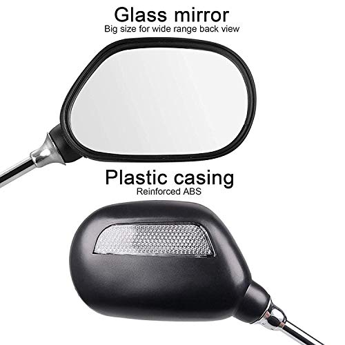 Yizhet Bike Mirror, 1 Pair Bicycle Rearview Mirrors, Mountain Bike Handlebar Mirror, Adjustable Rotatable Handlebar Glass Mirror, Safe 360 Rotation Rearview Mirror Mountain Bike Motorcycle - Thumbnail 3