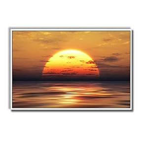 Framed Canvas Home Artwork Decoration Beautiful Sunrise Canvas Wall Art for Living Room, Bedroom - 16x24 inches