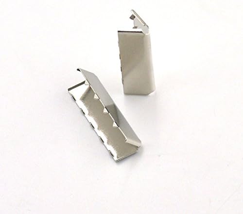 Bluemoona10 Pcs Belt End Tip Buckle 1 1/4" 32mm Metal Nickle for Cotton Webbing Tag Bag Nickle