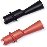 BOCEUC Multimeter Alligator Clips, Insulation Alligator Clip with Flexible Boots for 2mm Diameter Probe Tips