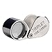 10X Magnifier,Saim Silver Jewelers Eye Loupe Magnifying Glass Powerful Doublet, Chrome Plated, 18 mm Round Body Jewelry Loupe for Gems, Jewelry, Coins, Stamps, etc
